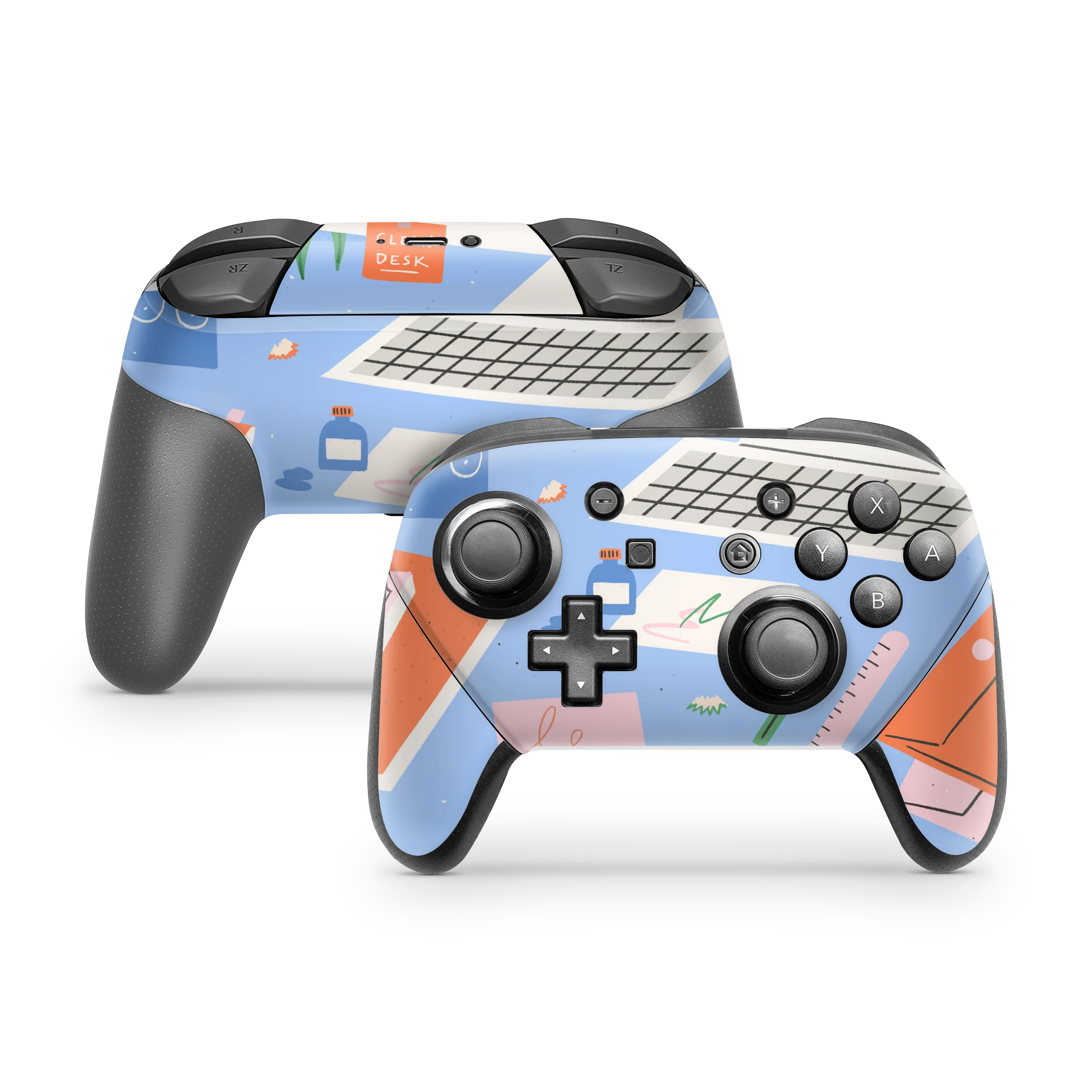 Nintendo Switch Controller Skin Messy Desk