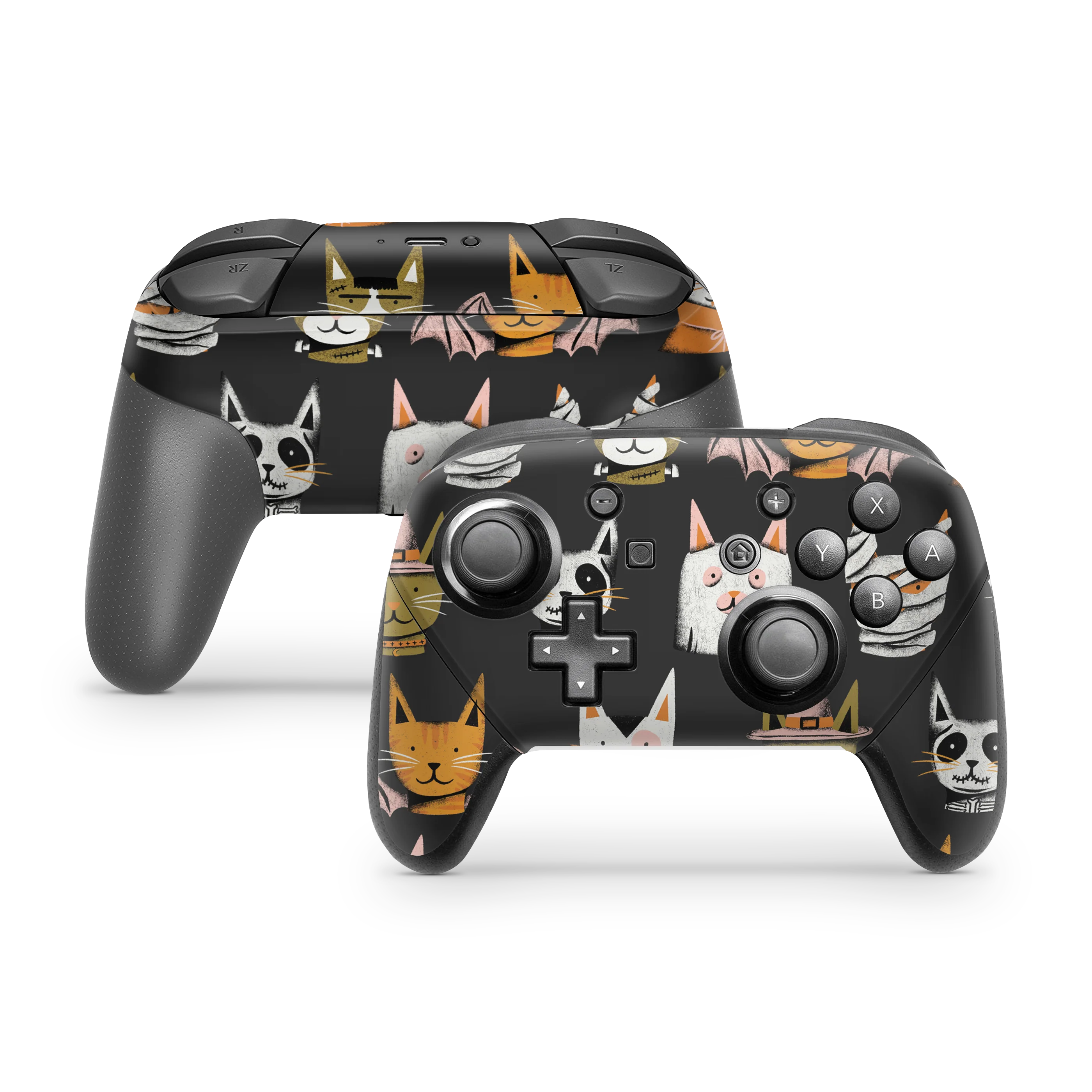 Nintendo Switch Controller Skin Spooky Cats