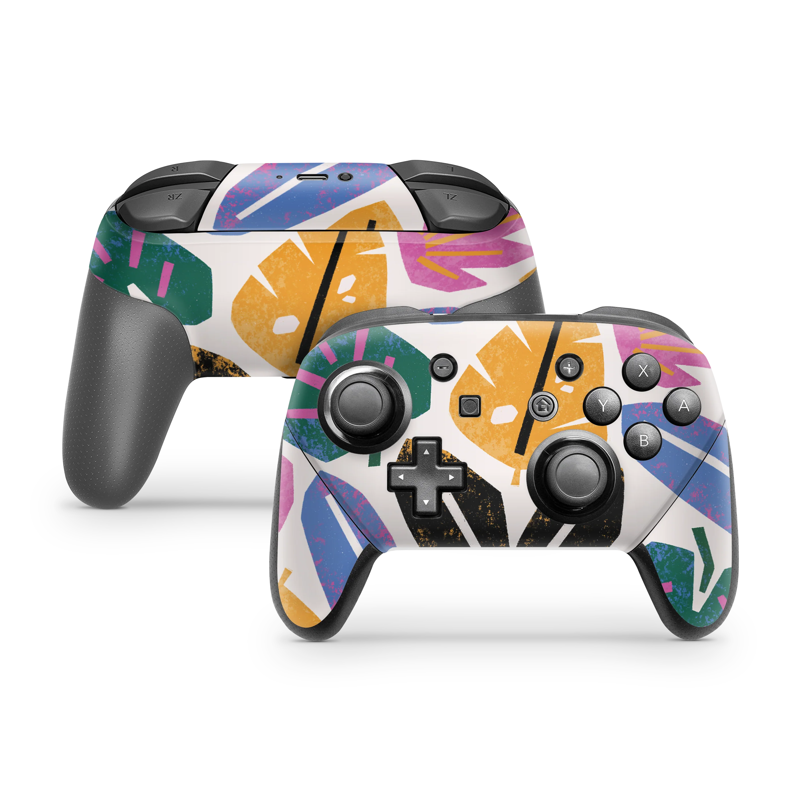 Nintendo Switch Controller Skin Tropical Leaves