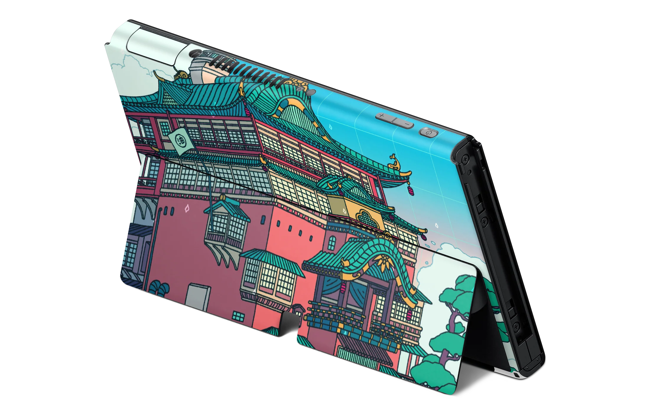Nintendo Switch OLED Skin Bathhouse Day and Night - Image 2