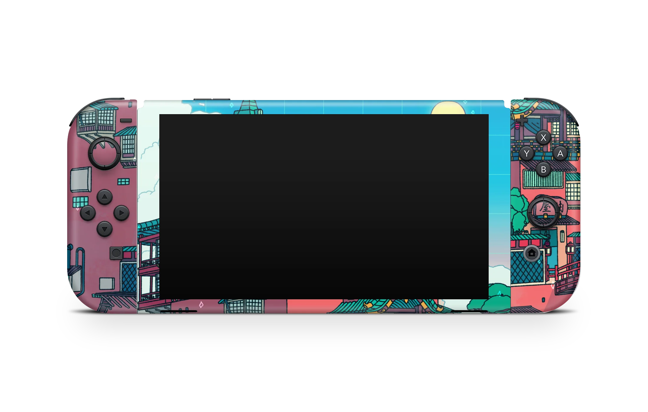 Nintendo Switch OLED Skin Bathhouse Day and Night - Image 3