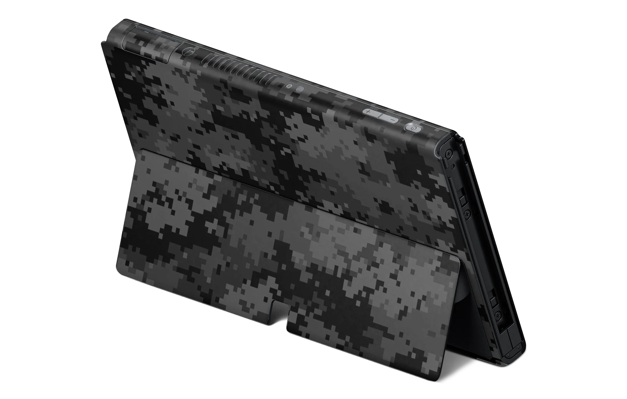 Nintendo Switch OLED Skin Black Digi Camo - Image 2
