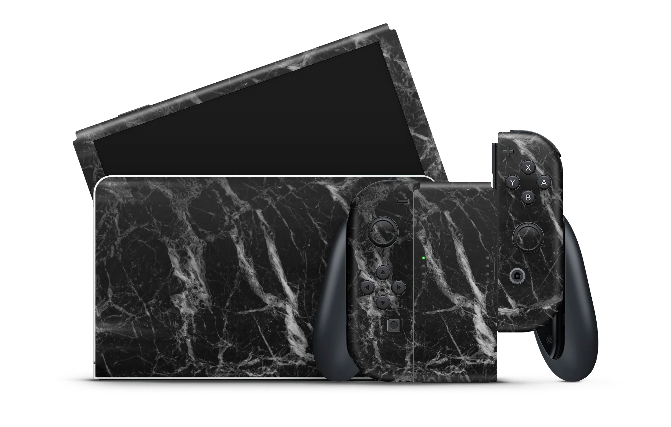 Nintendo Switch OLED Skin Black Marble
