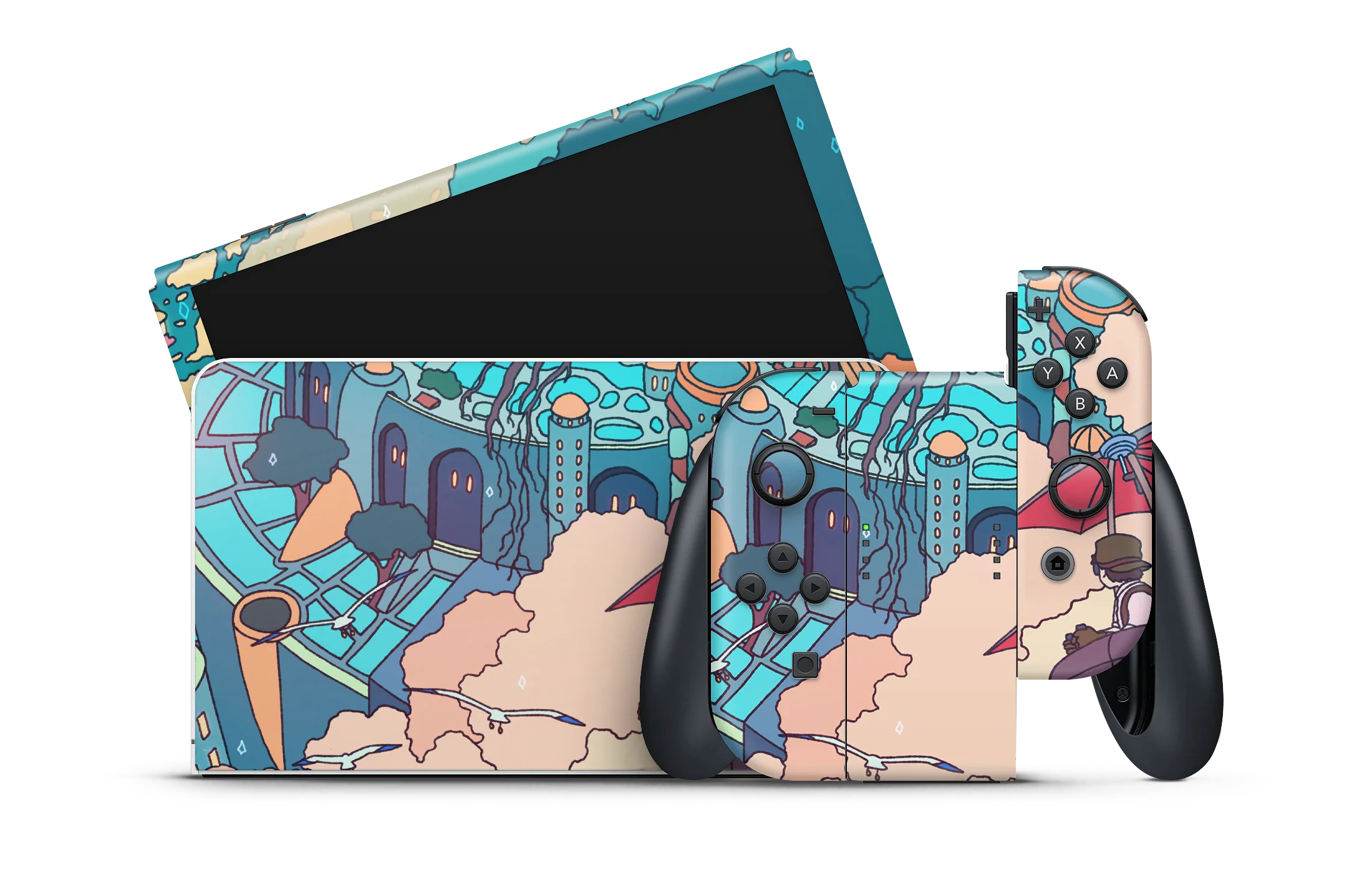 Nintendo Switch OLED Skin Castle in the Sky