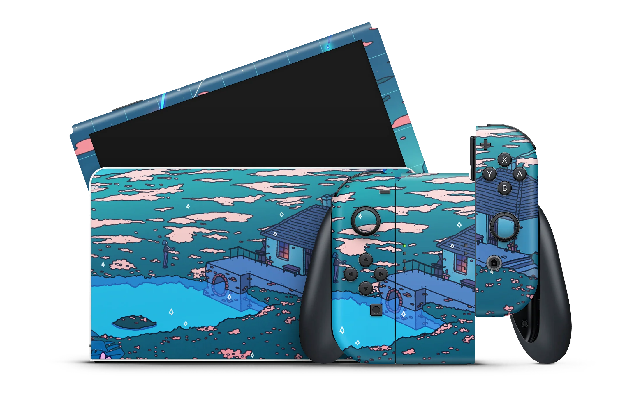 Nintendo Switch OLED Skin Crystal Shower