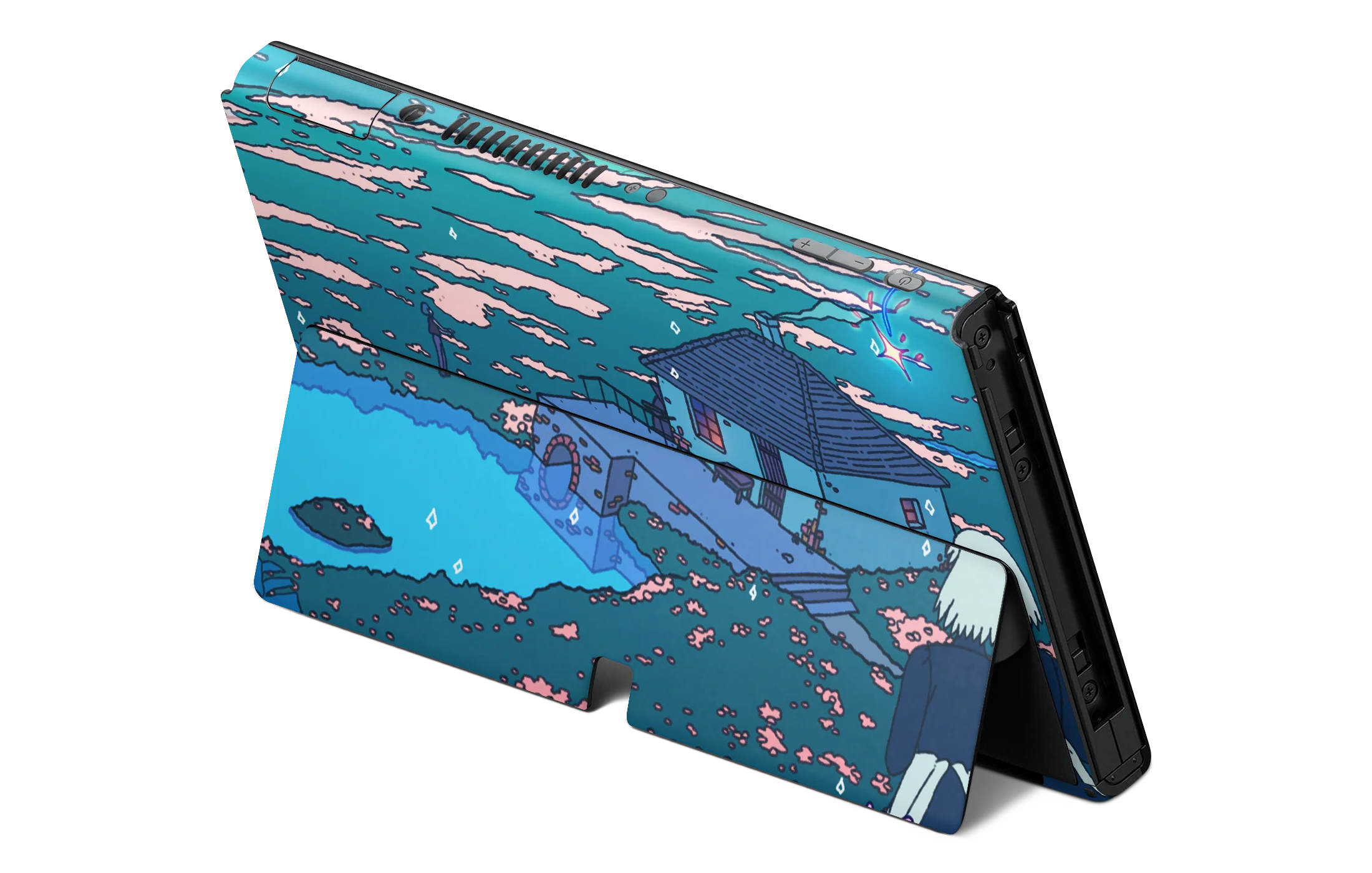 Nintendo Switch OLED Skin Crystal Shower - Image 2
