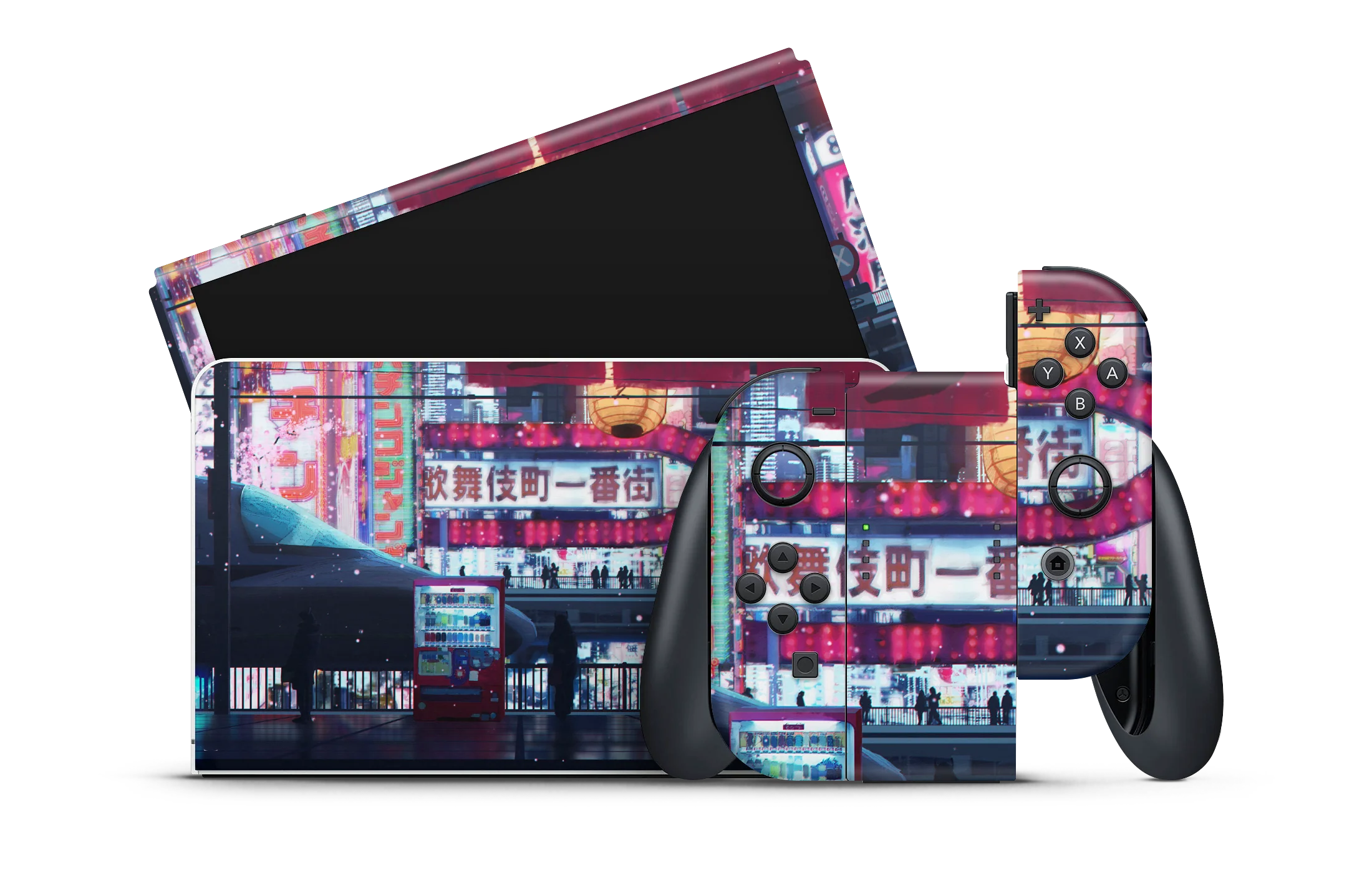 Nintendo Switch OLED Skin Cyberpunk Streets