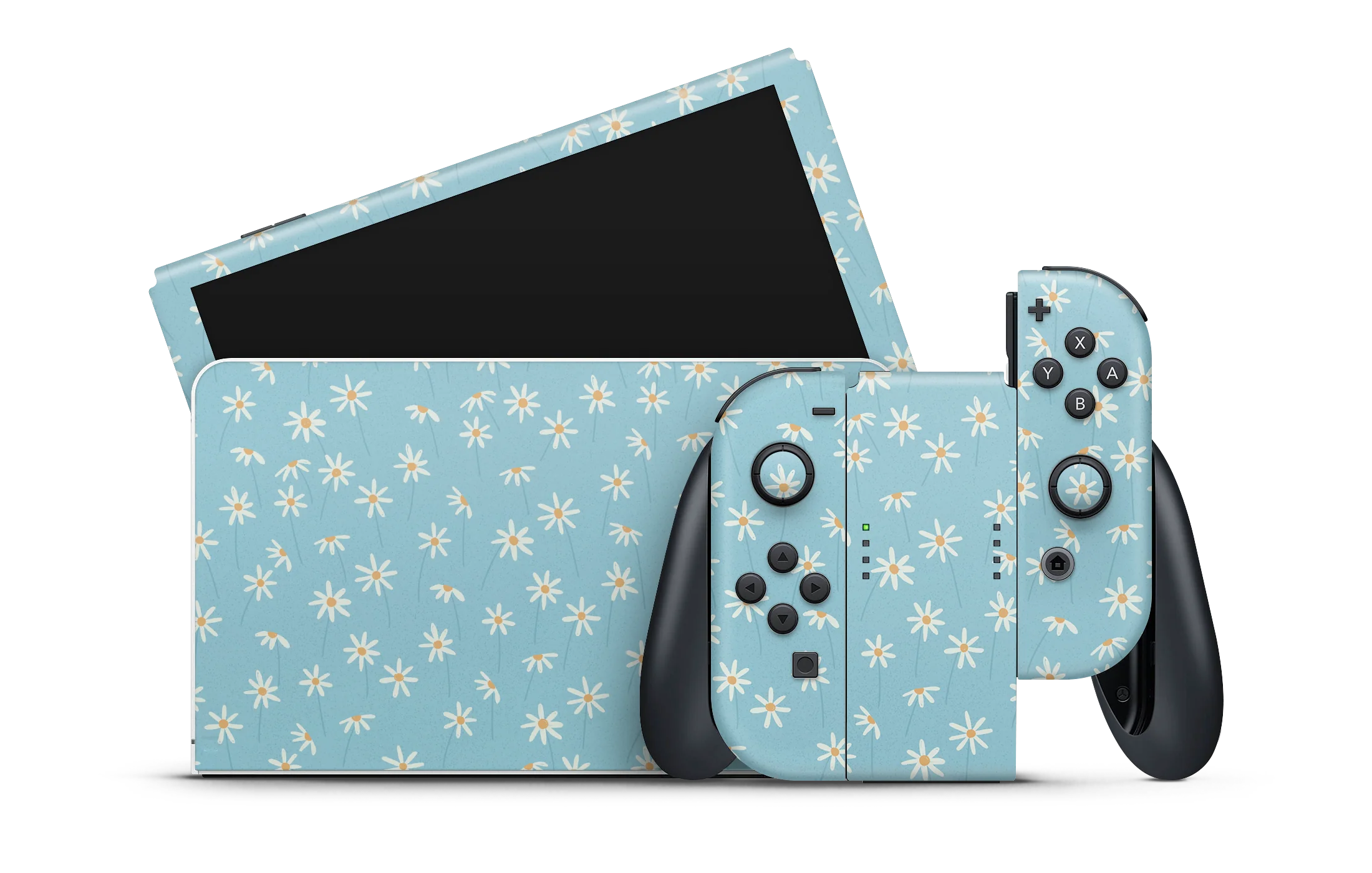 Nintendo Switch OLED Skin Daisy Blue