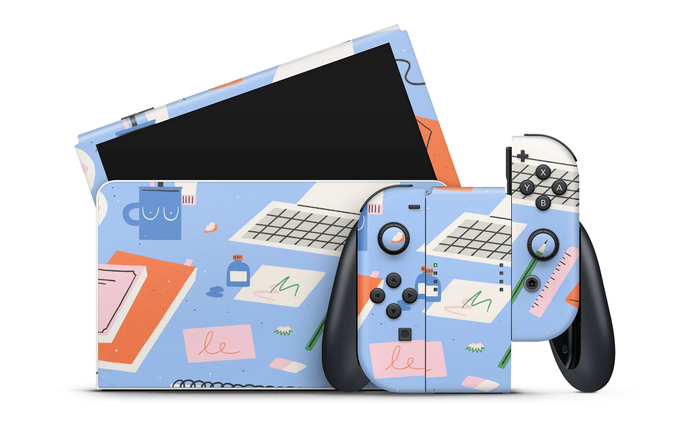 Nintendo Switch OLED Skin Messy Desk