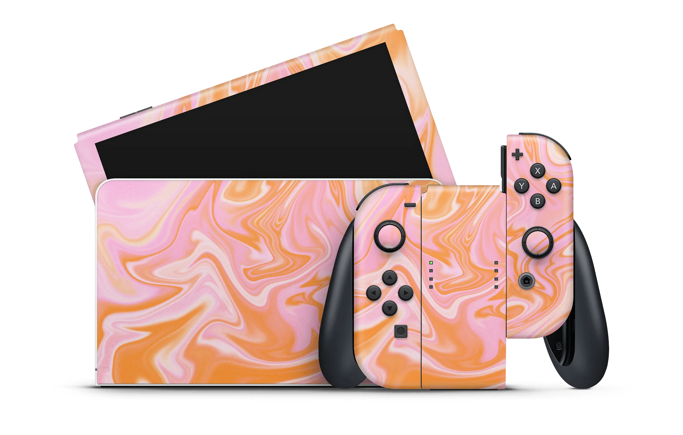 Nintendo Switch OLED Skin Retro Lava