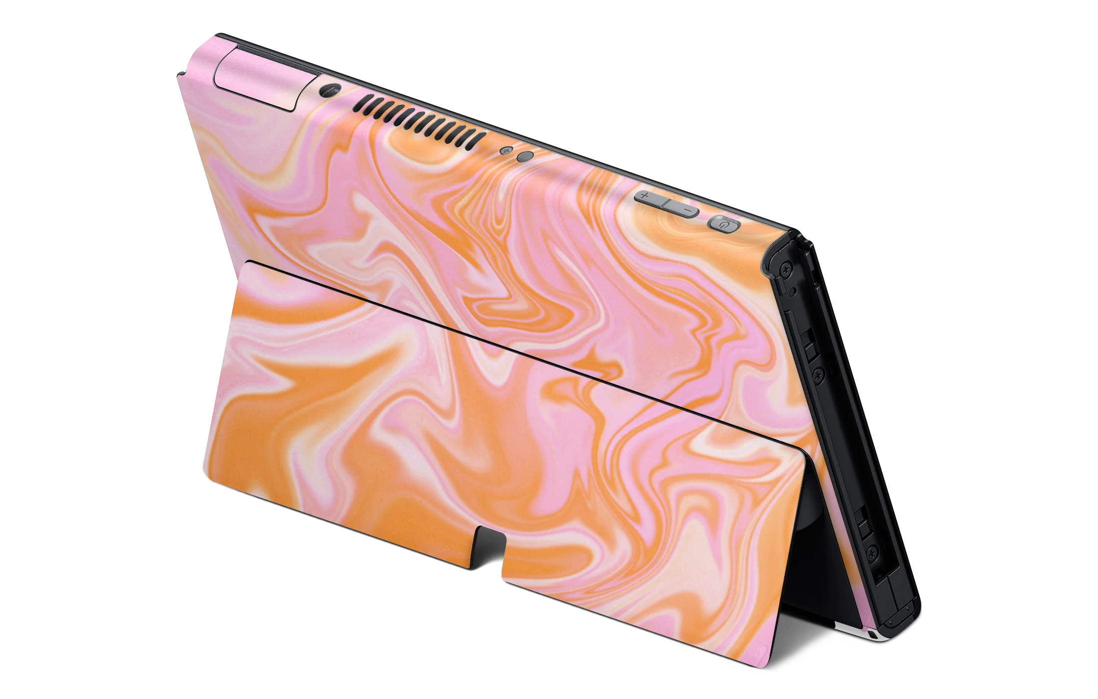 Nintendo Switch OLED Skin Retro Lava - Image 2