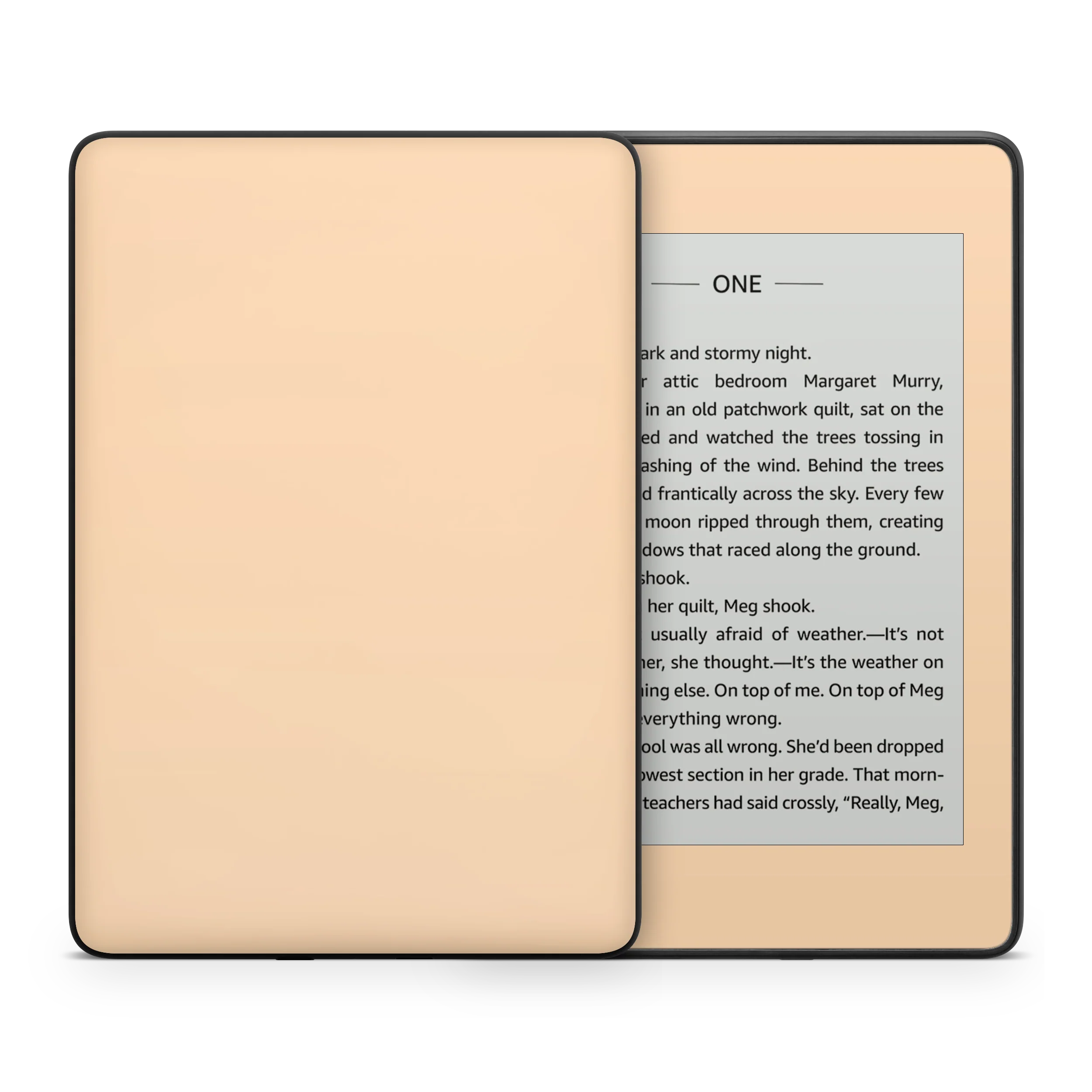 Pale Peach Kindle eReader Skin - Image 3