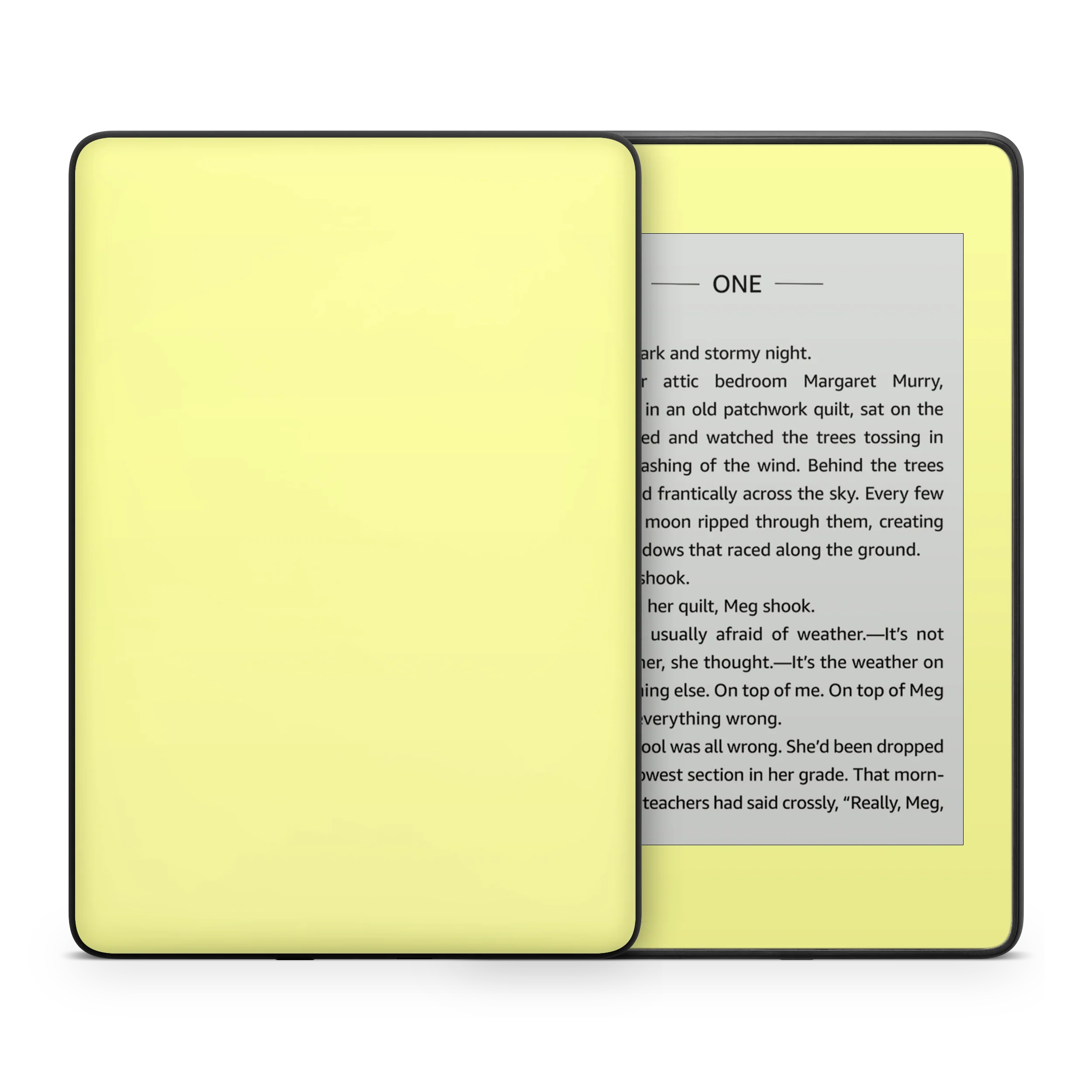Pale Yellow Kindle eReader Skin - Image 3