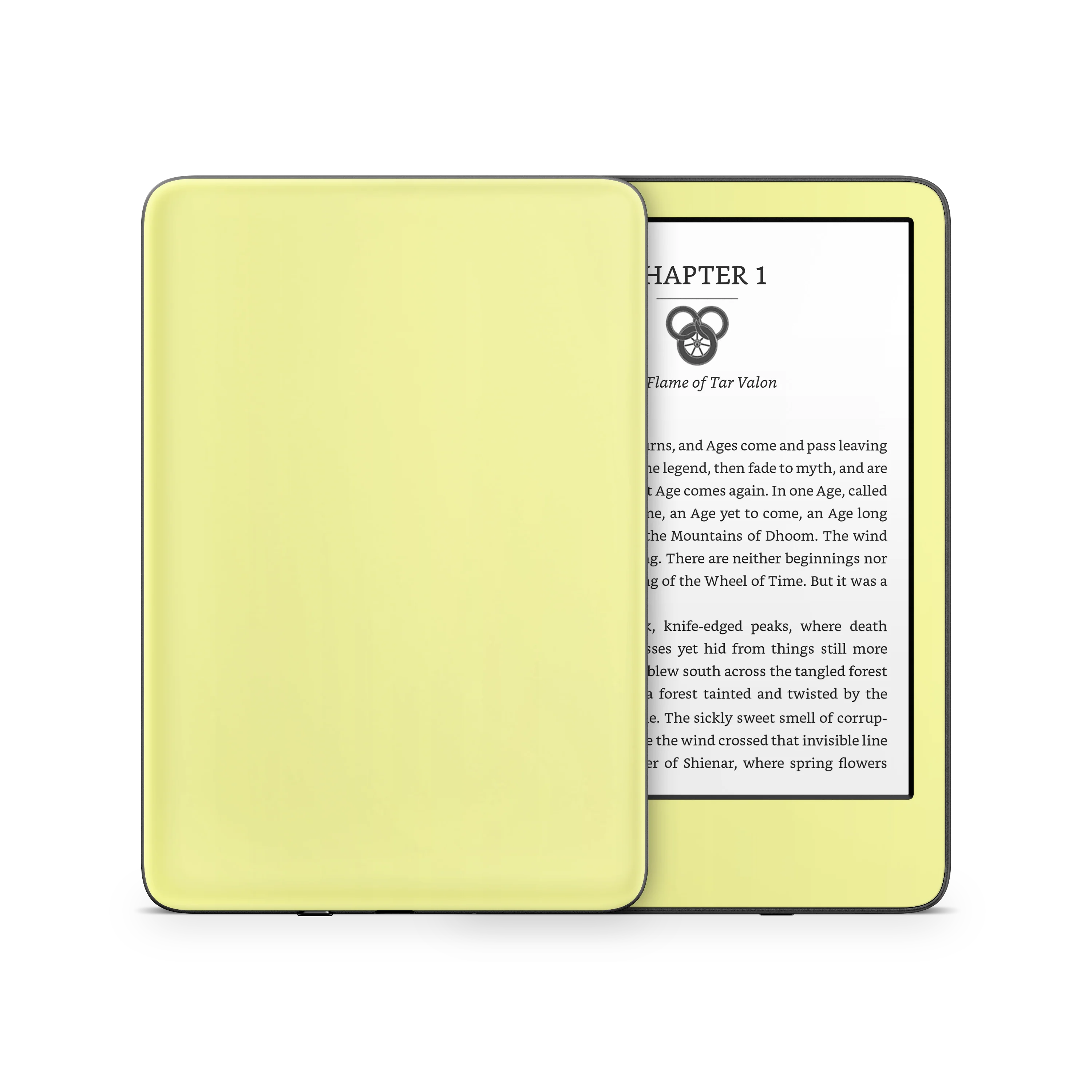 Pale Yellow Kindle eReader Skin - Image 6