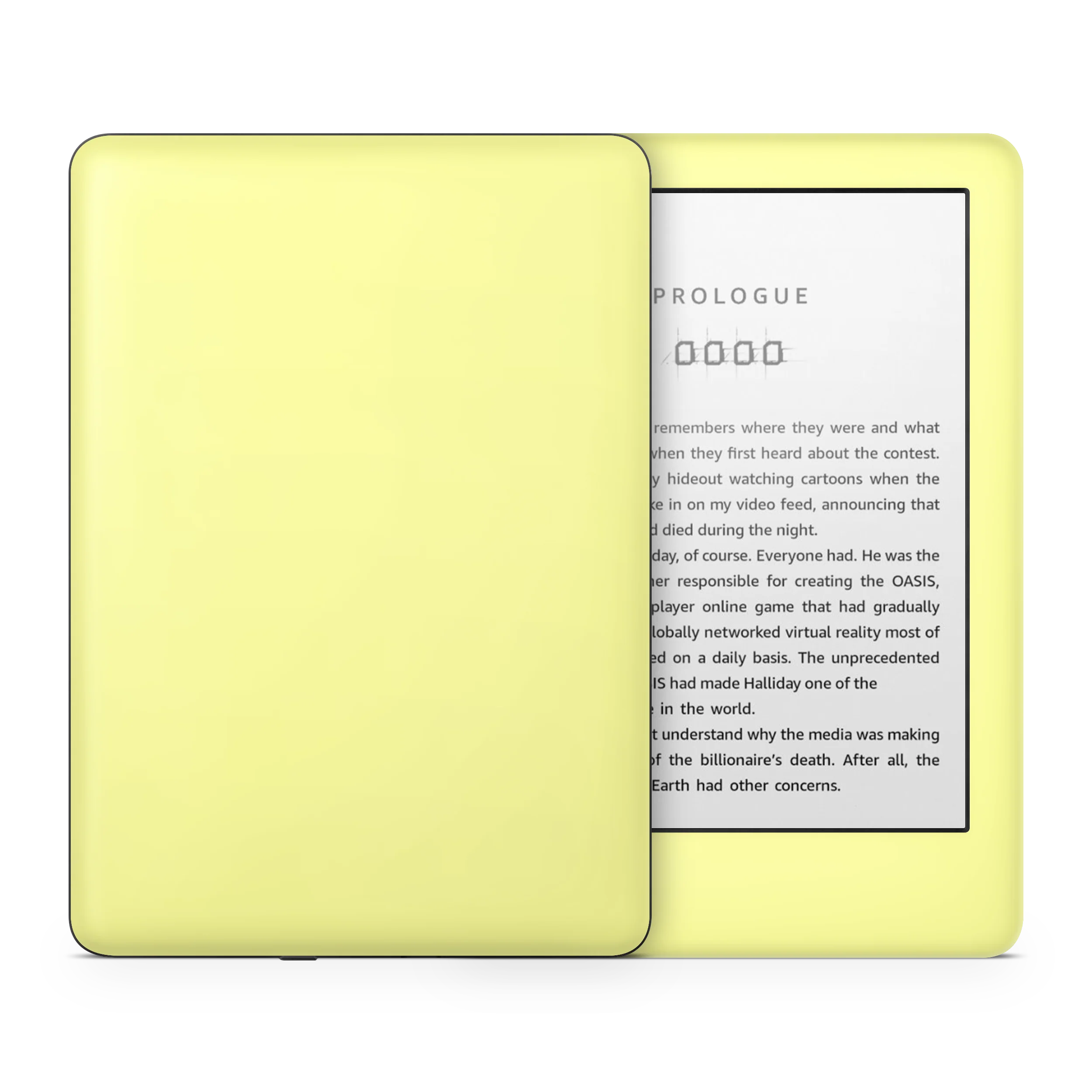 Pale Yellow Kindle eReader Skin - Image 7