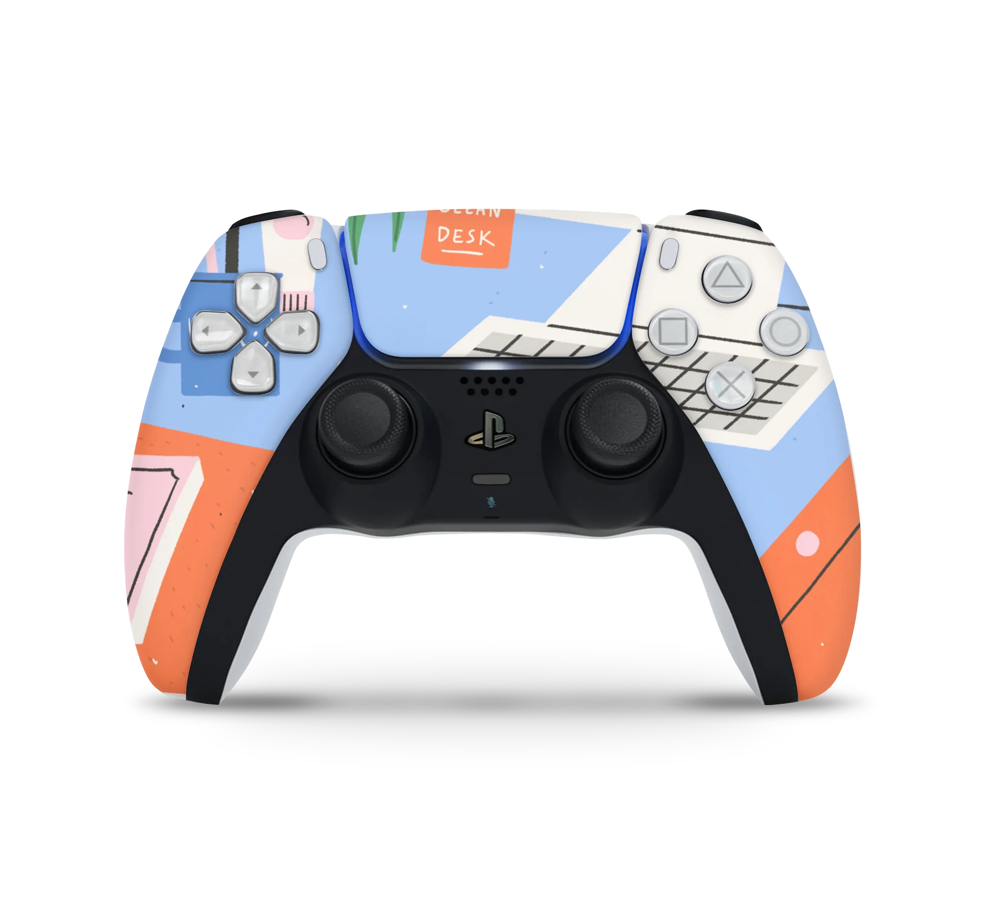 Playstation 5 Controller Skin Messy Desk