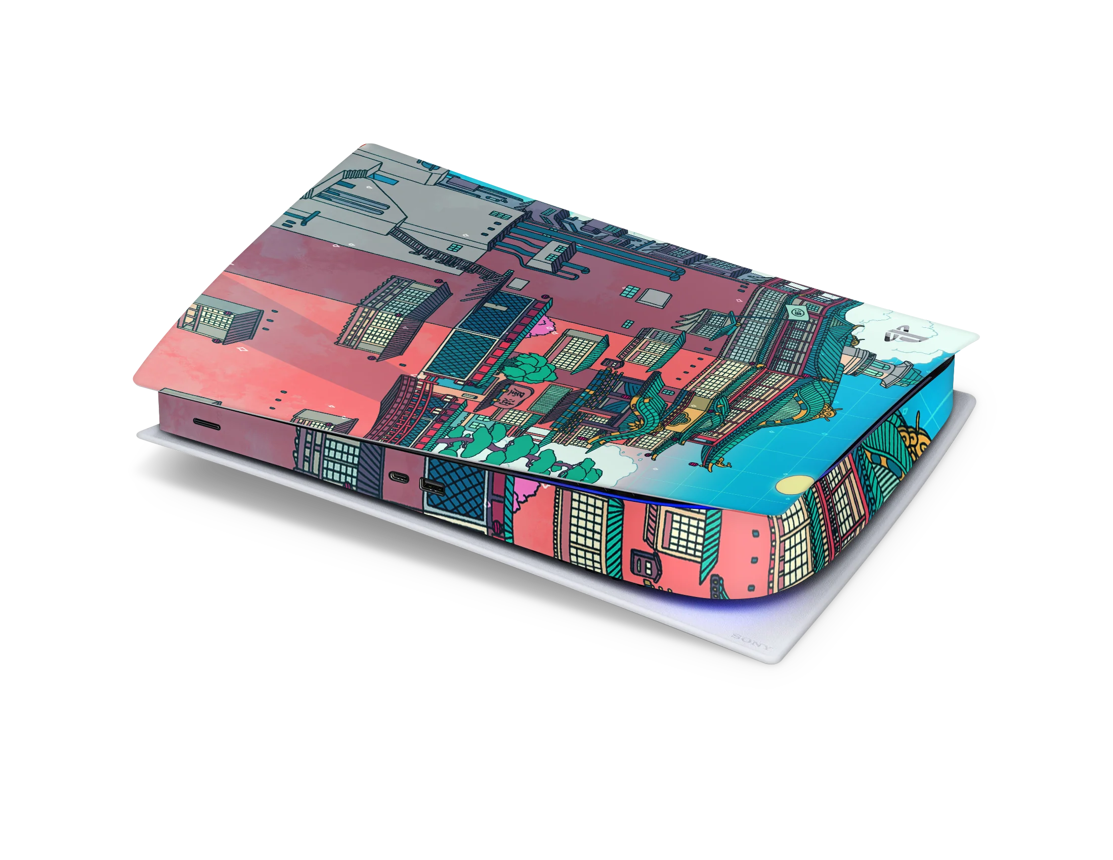 Playstation 5 Digital Skin Bathhouse Day and Night