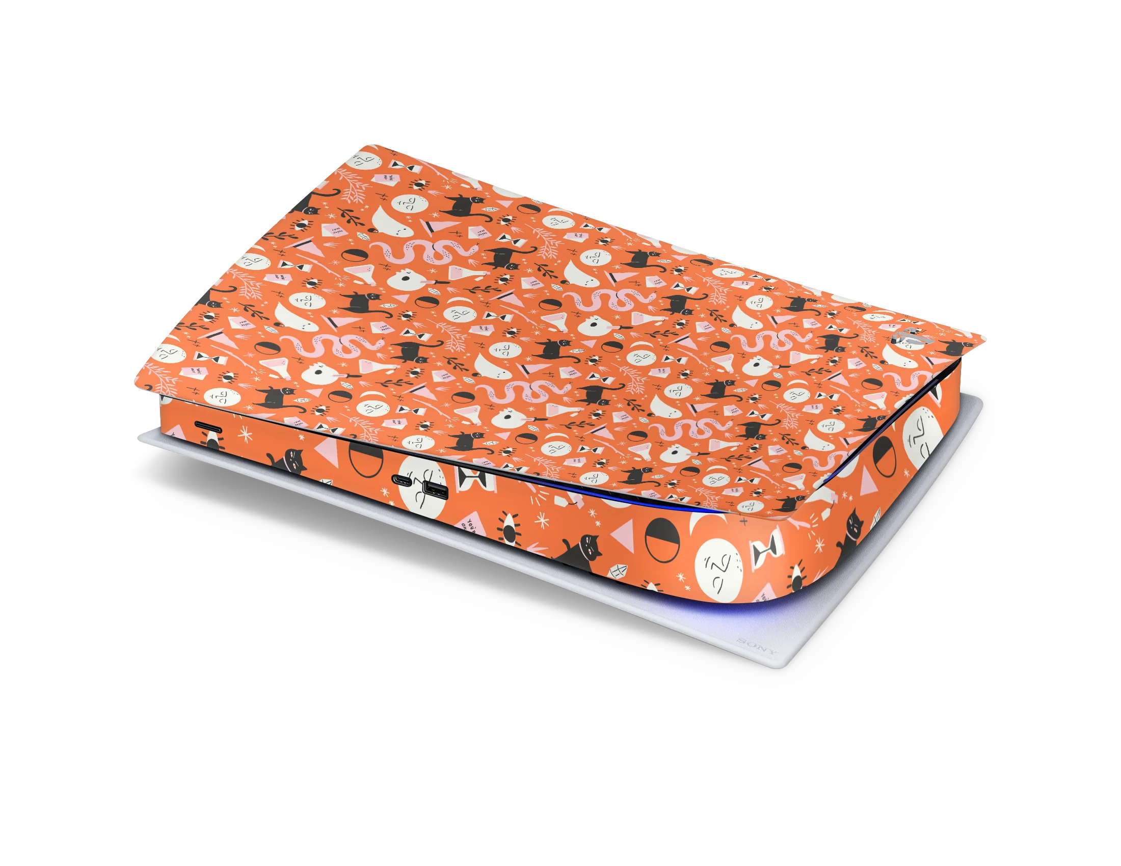 Playstation 5 Digital Skin Halloween Pattern