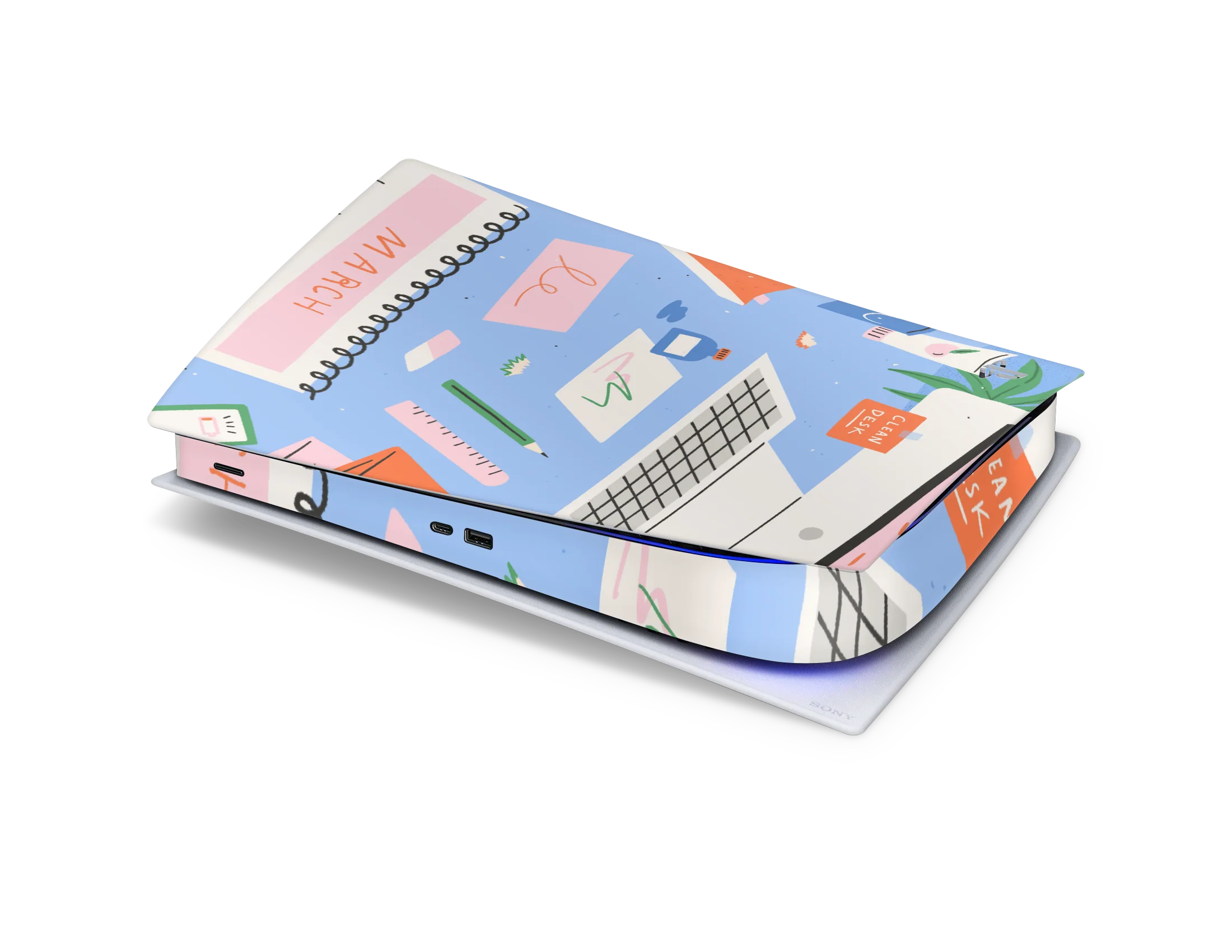 Playstation 5 Digital Skin Messy Desk