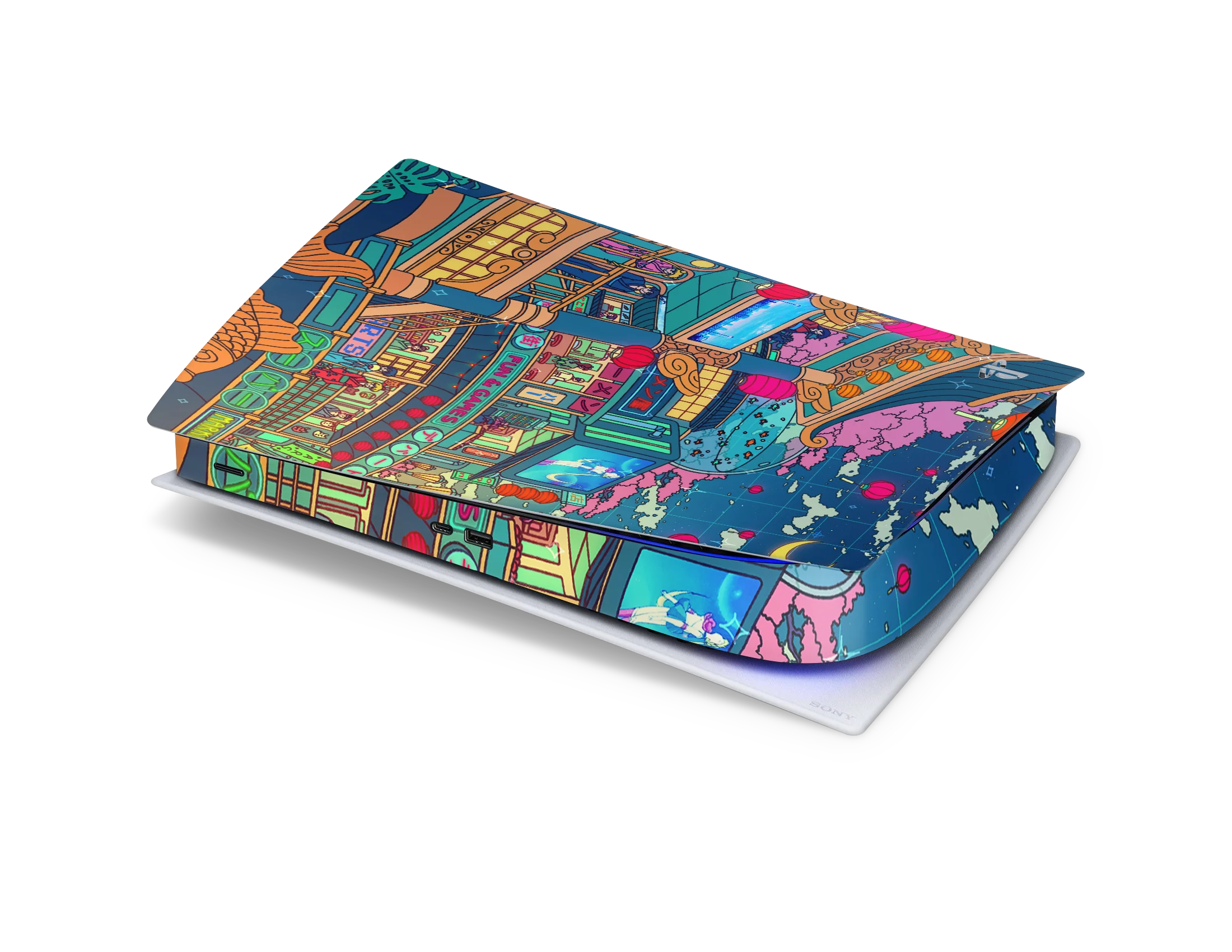 Playstation 5 Digital Skin Moon festival