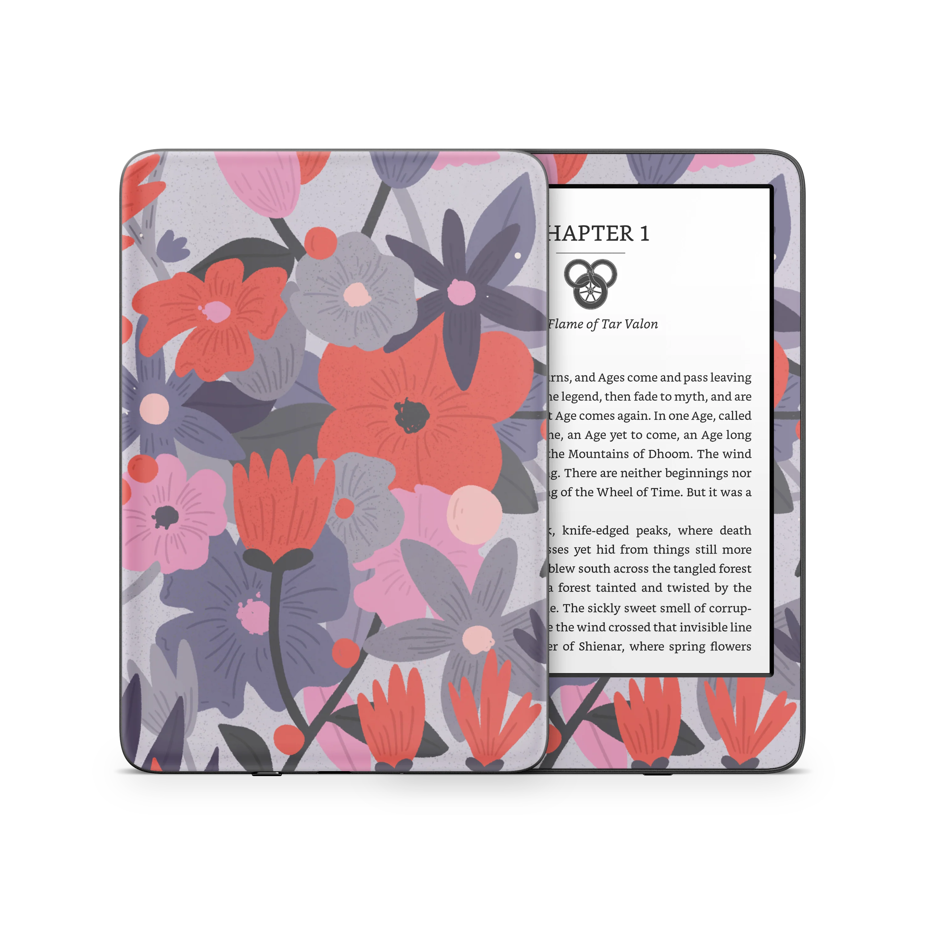 Purple Floral Kindle Skin