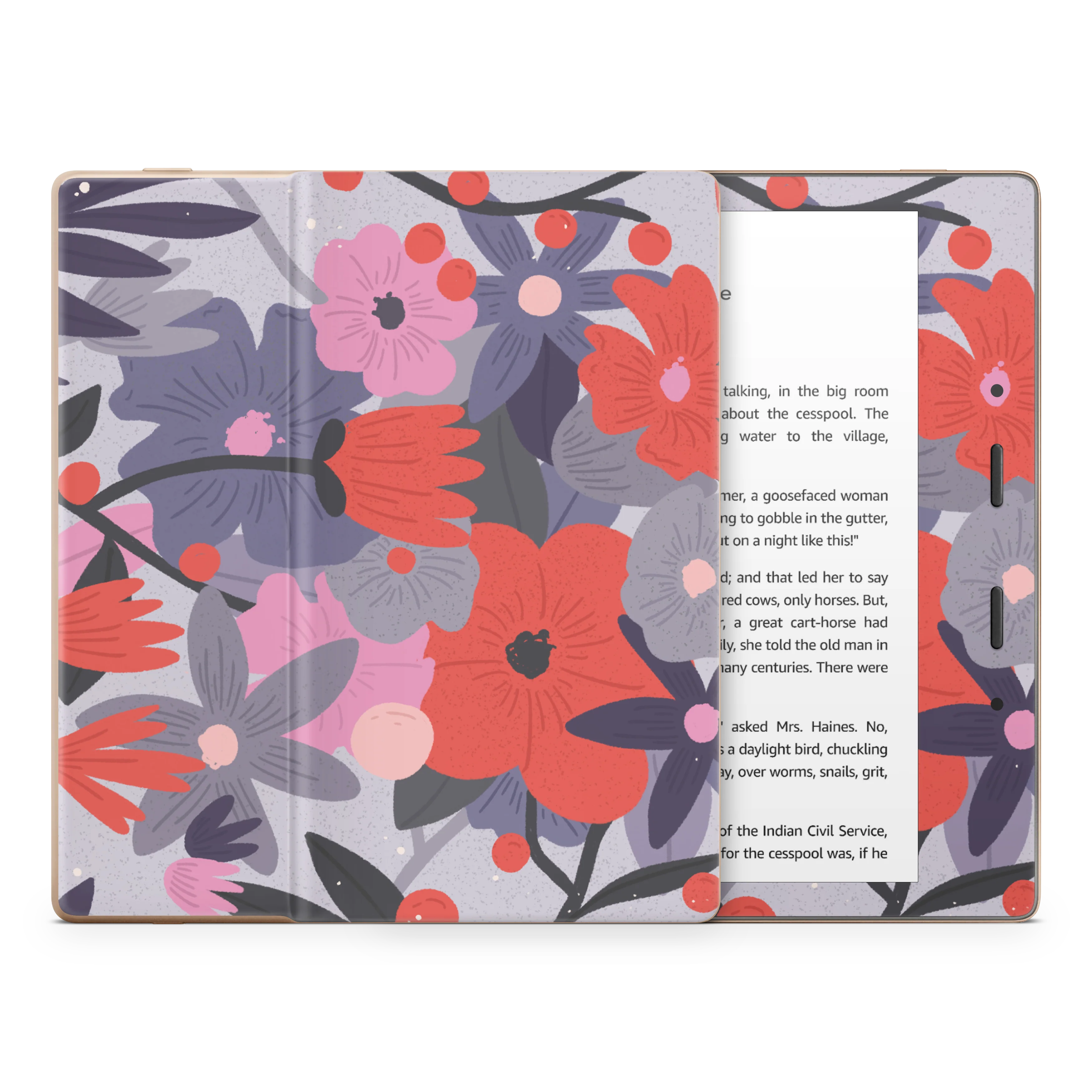 Purple Floral Kindle Skin - Image 3