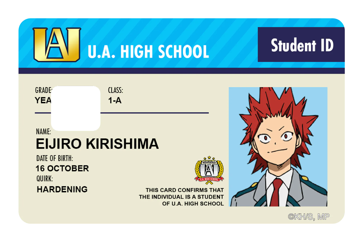 Student ID - Eijiro Kirishima - Image 3
