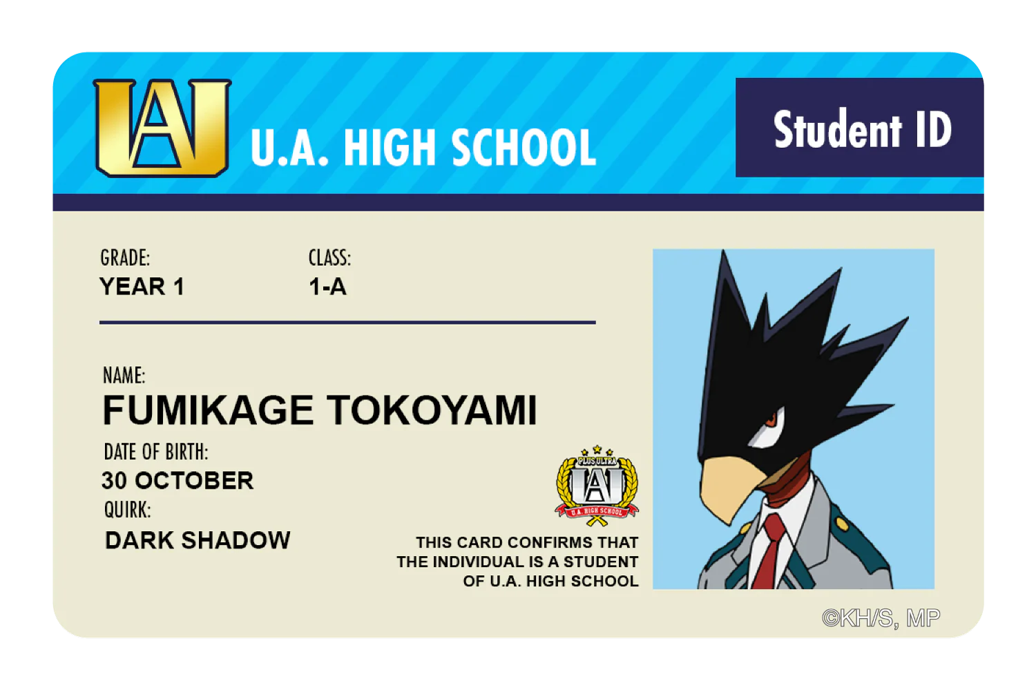 Student ID - Fumikage Tokoyami