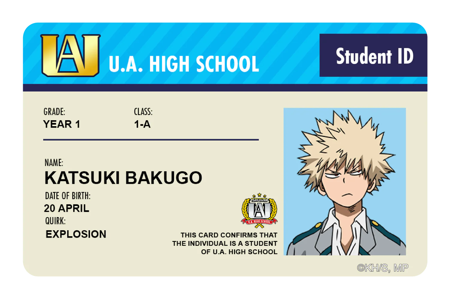 Student ID - Katsuki Bakugo