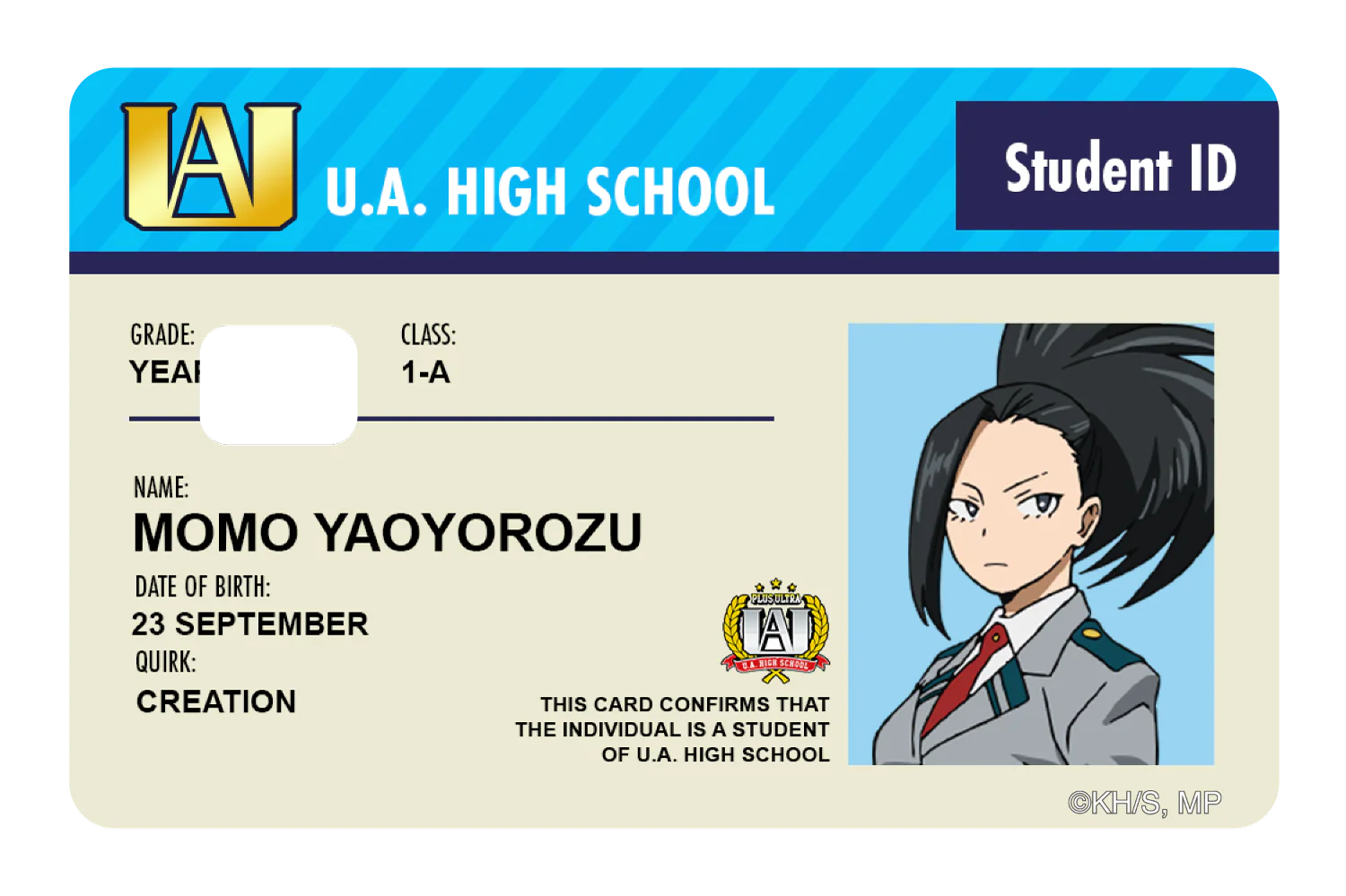 Student ID - Momo Yaoyorozu - Image 2