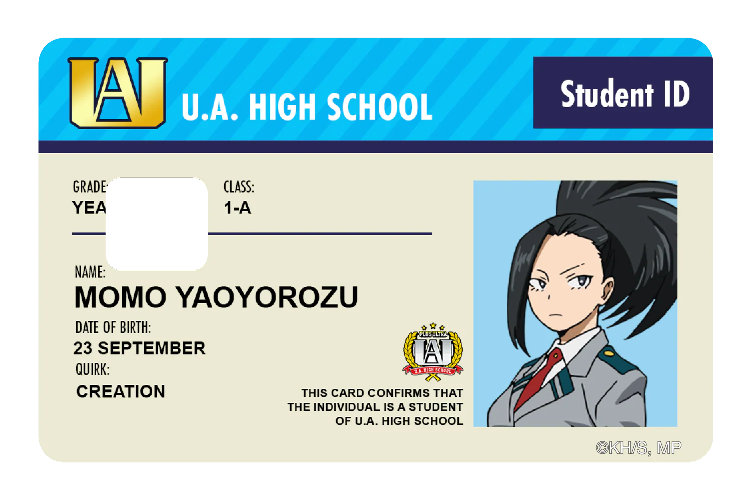 Student ID - Momo Yaoyorozu - Image 3