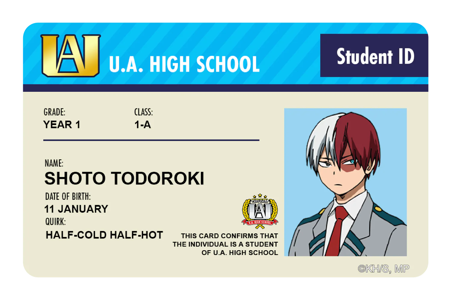 Student ID - Shoto Todoroki