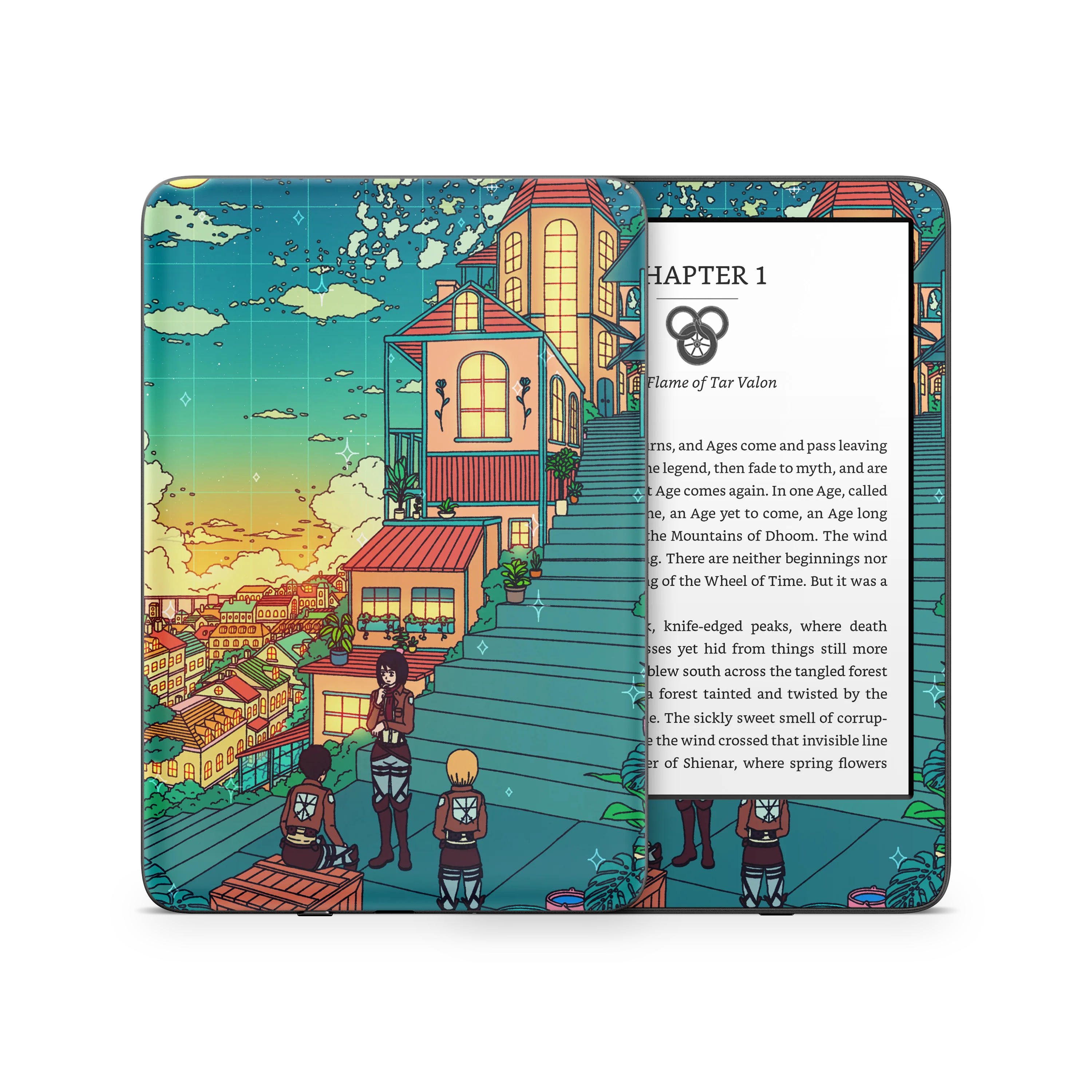 Titan and friends Kindle Skin