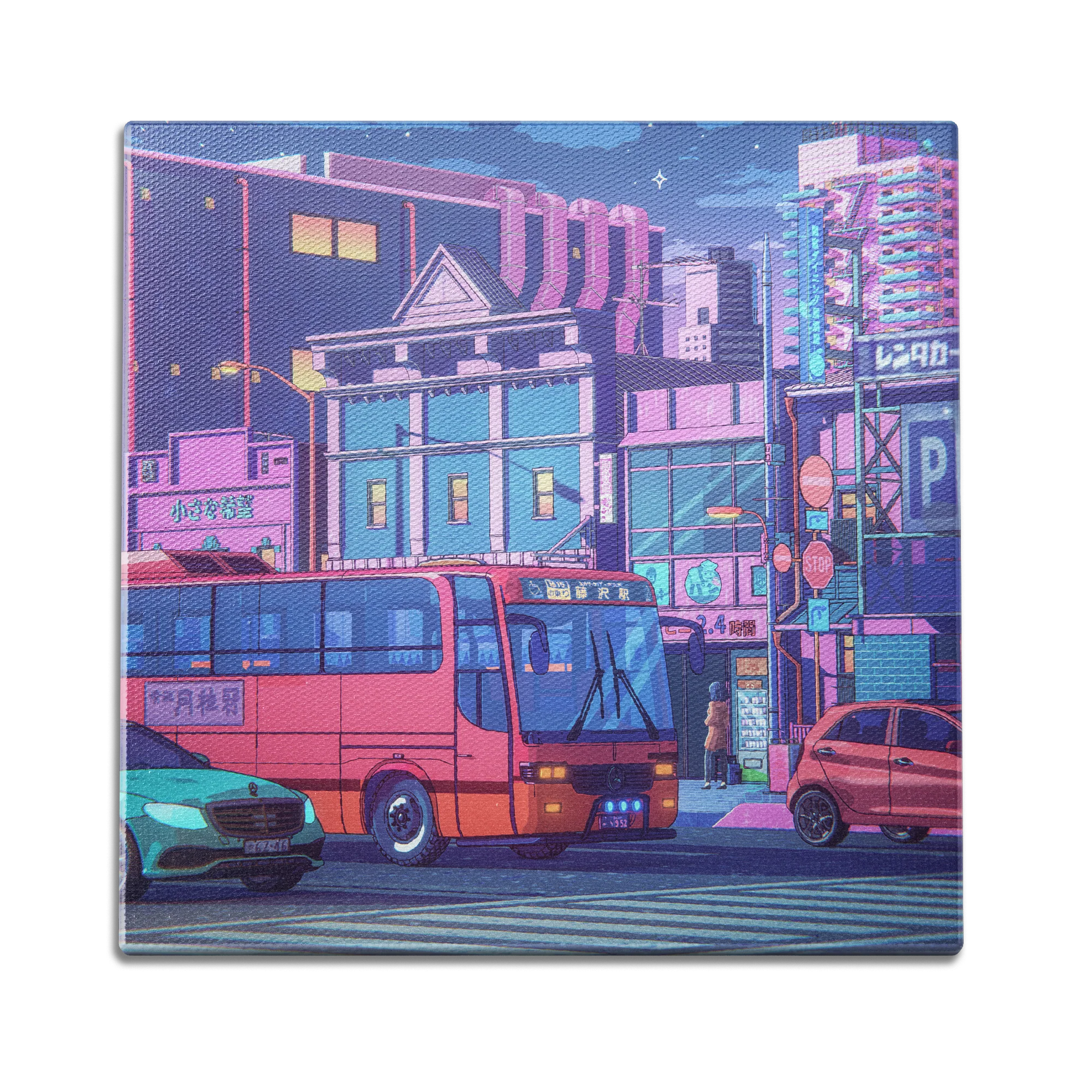 Korea Bus Stop Wall Art