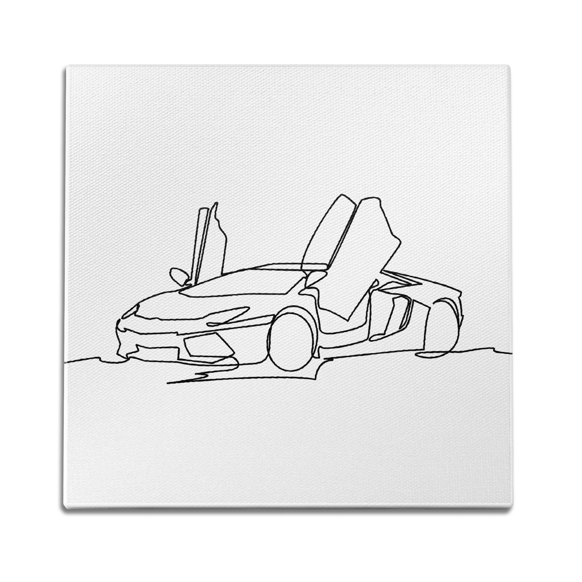 Lambo Line Art Wall Art