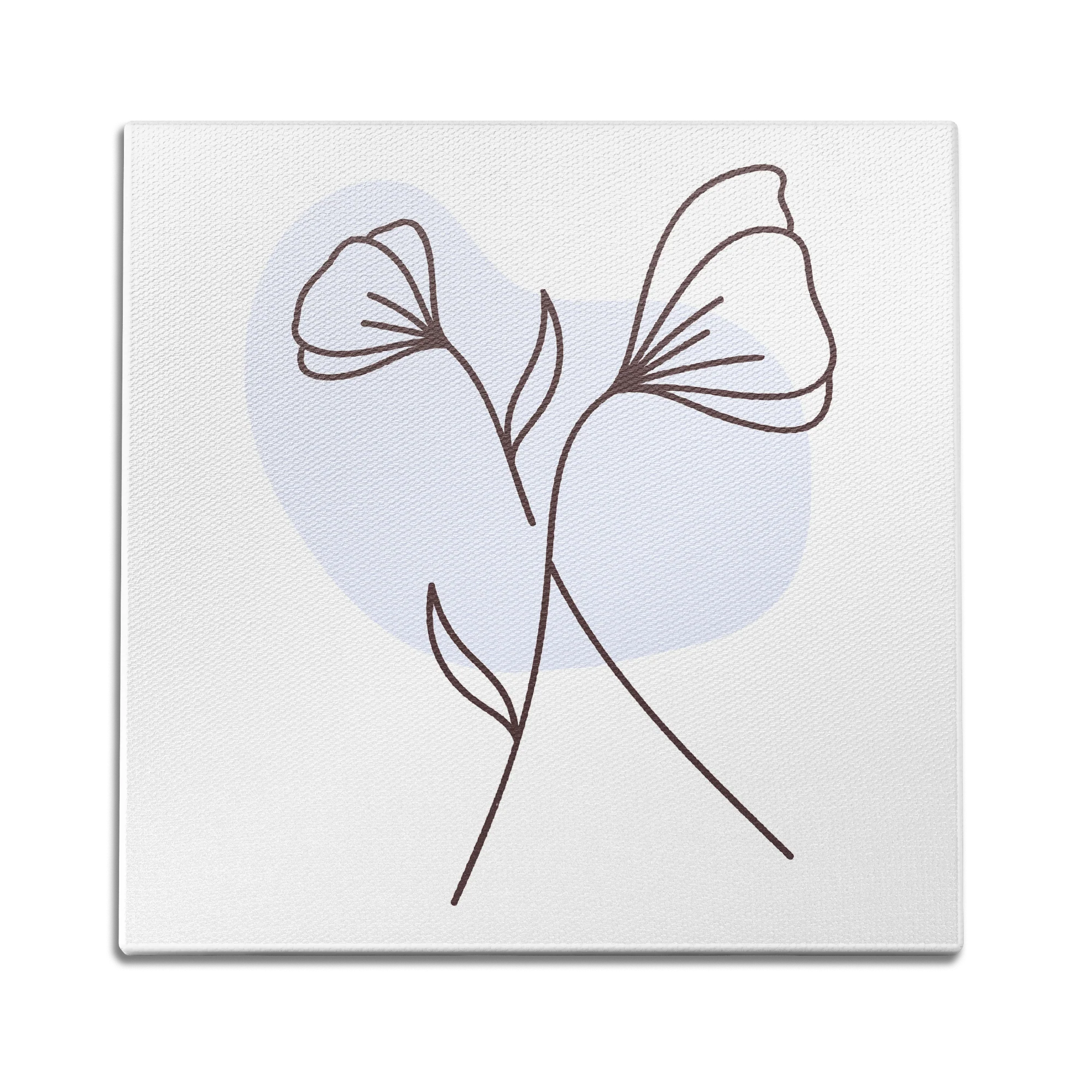 Leaf Doodle Blue Wall Art